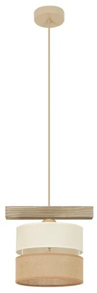 Brilagi - Luster na lanku FOREST 1xE27/15W/230V borovica/béžová/krémová