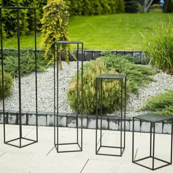 Stojan na kvety 100x24 cm čierna