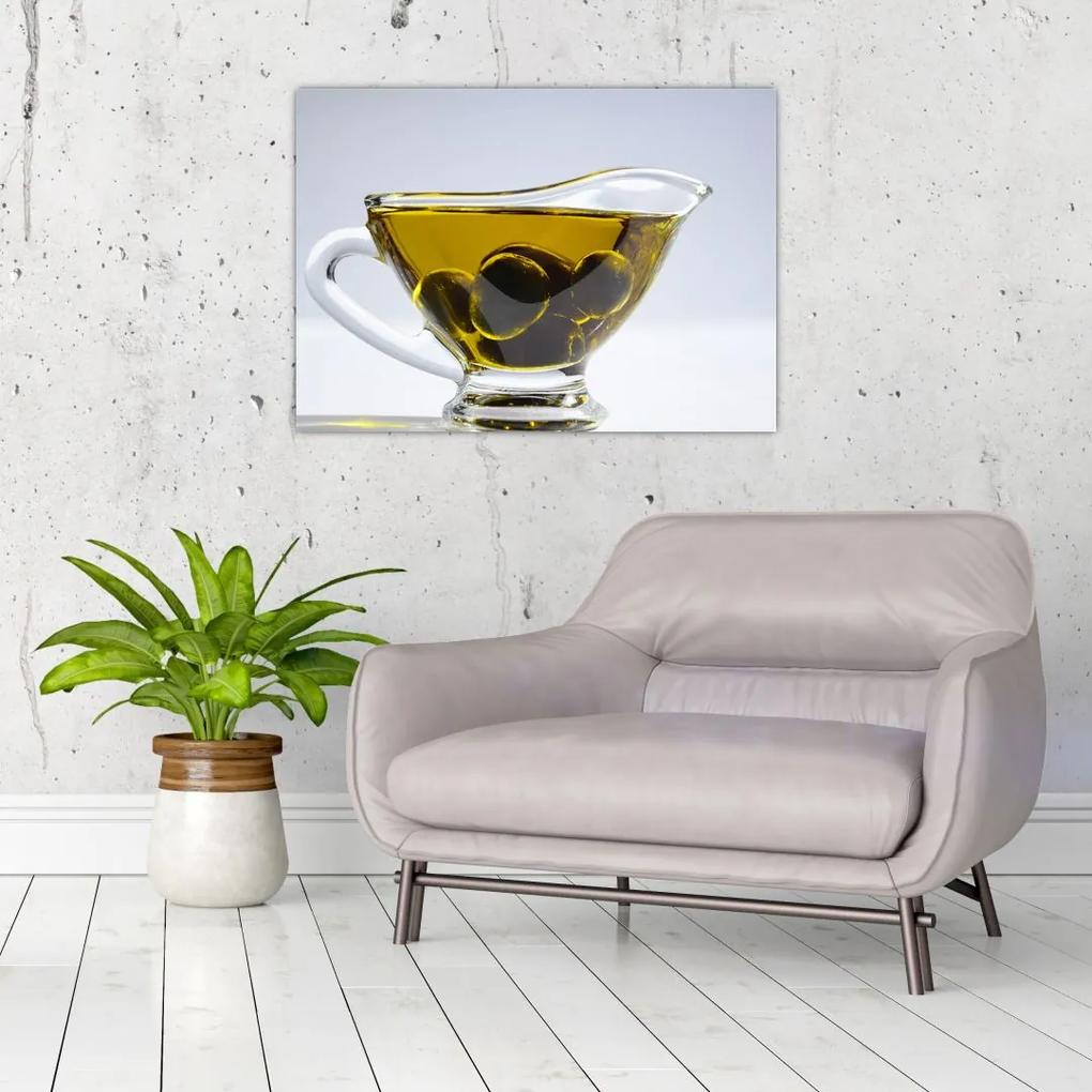 Sklenený obraz olivového oleja (70x50 cm)