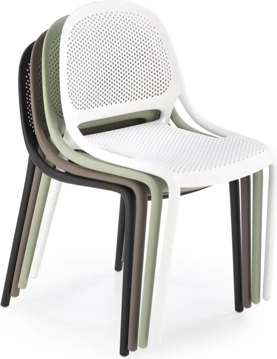Záhradná plastová stolička ZOLE khaki