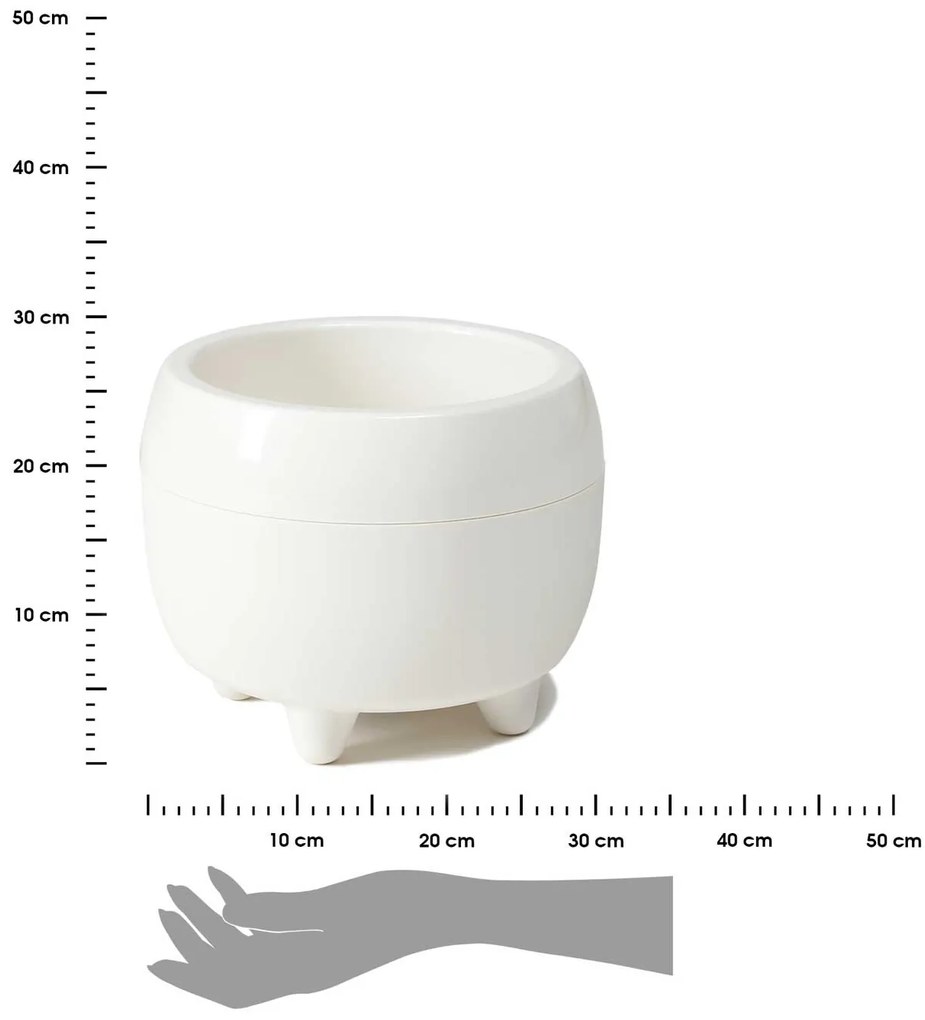 PLASTOVÝ KVETINÁČ BOTANICA 30X24 CM KRÉMOVÁ