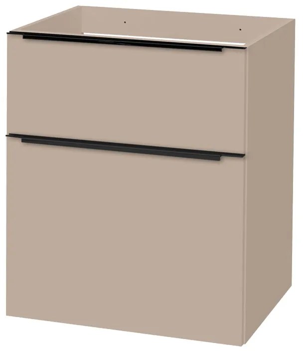 Mereo Mereo, Mailo, kúpeľňová skrinka 61 cm, čierne madlo, MER-CN550SB