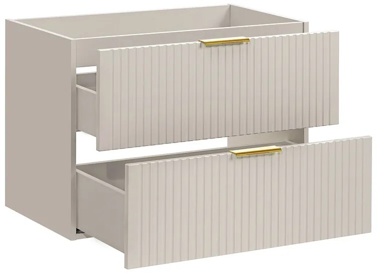 Závesná skrinka pod umývadlo Adele Cashmere s doskou 80 cm kašmír