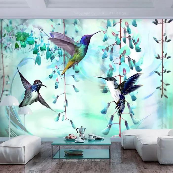 Fototapeta - Flying Hummingbirds (Green) Veľkosť: 250x175, Verzia: Standard