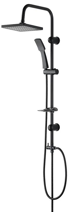 Sprchový systém s dažďovou sprchou Hades čierny