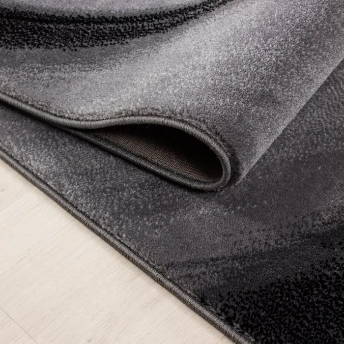 Ayyildiz, Kusový koberec Miami 6630 black, 120x170, šedá, kancelária