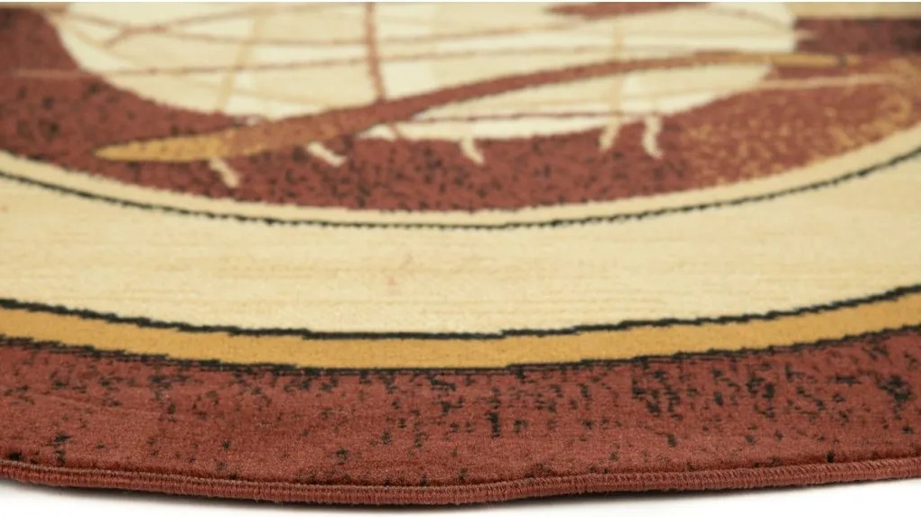 TA Koberec 5118D HNEDÉ ATLASOVÉ KOLESO Rozmer: 100x100 cm