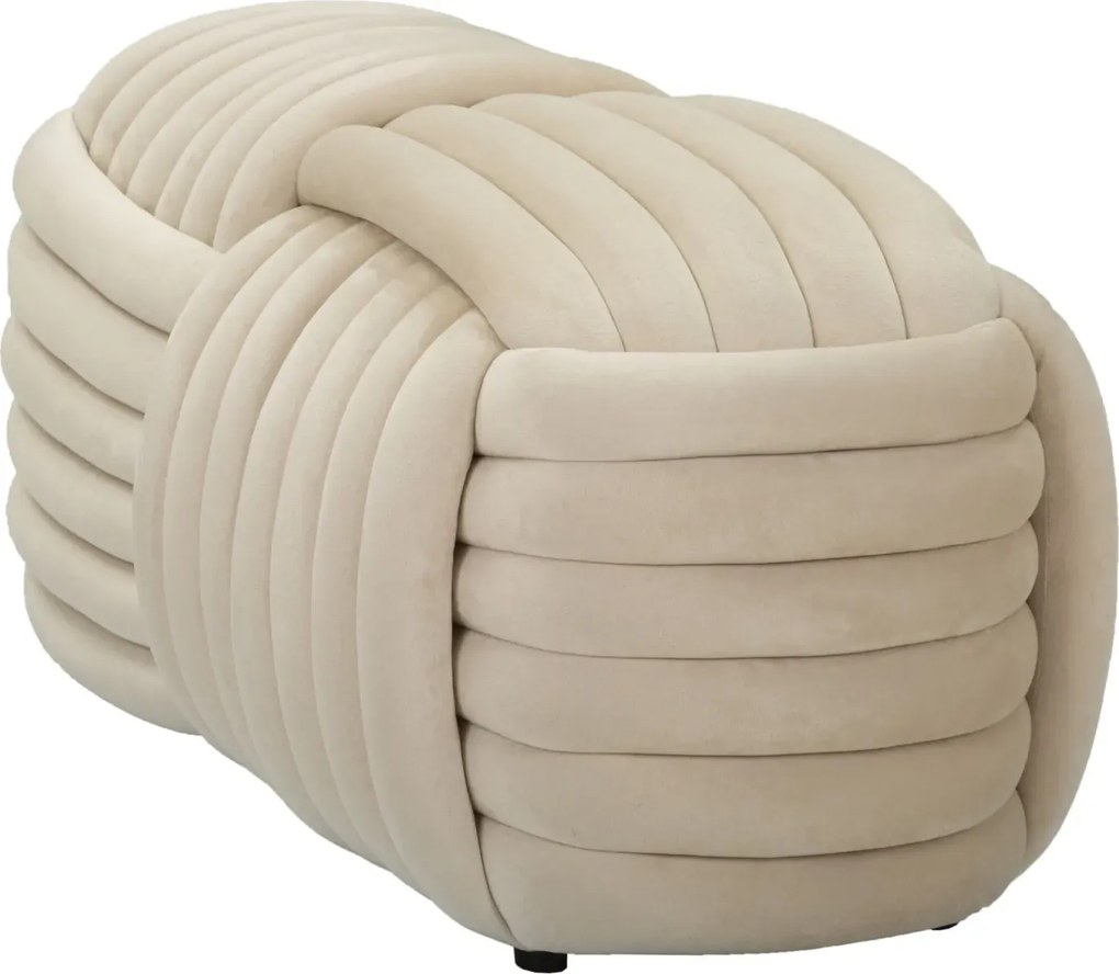 Lavice Softy 90 cm samet krémová