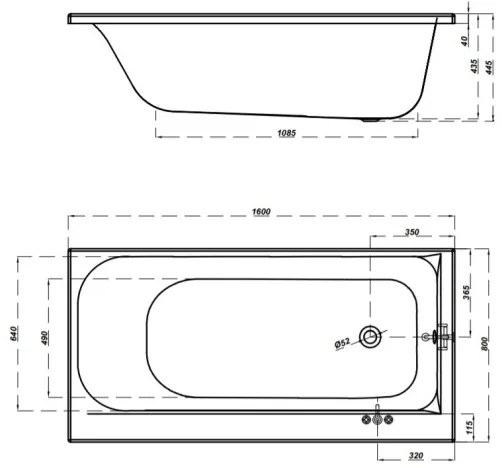 Cersanit Smart, akrylátová vaňa pravá 160x80cm + nožičky, biela, S301-118