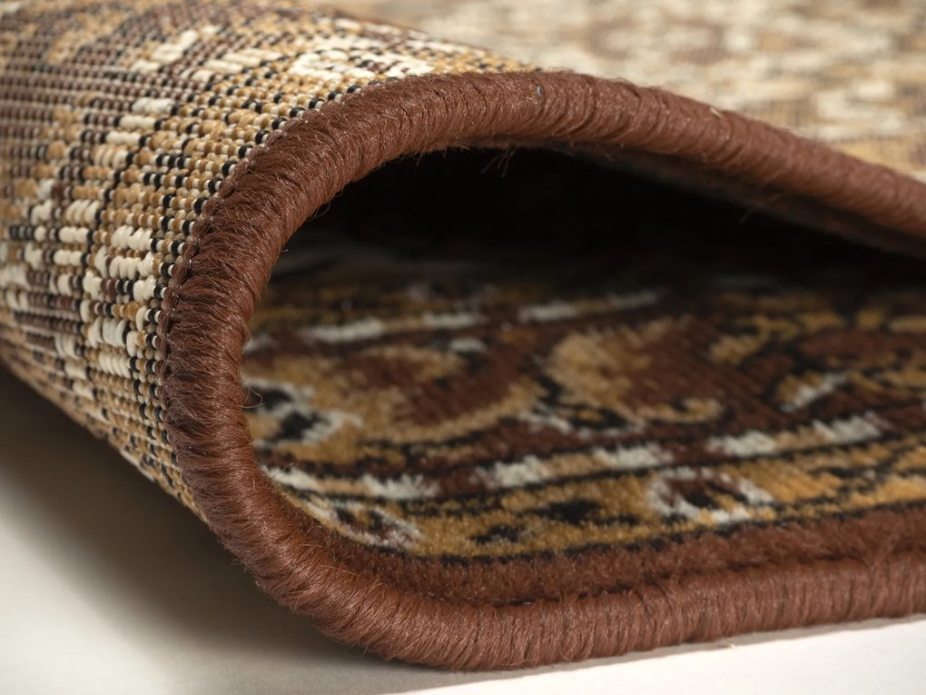 TRHÁK: Kusový koberec TEHERAN T-102 brown kruh, 190x190 (průměr) kruh, hnedá, chodba / predsieň, Alfa Carpets