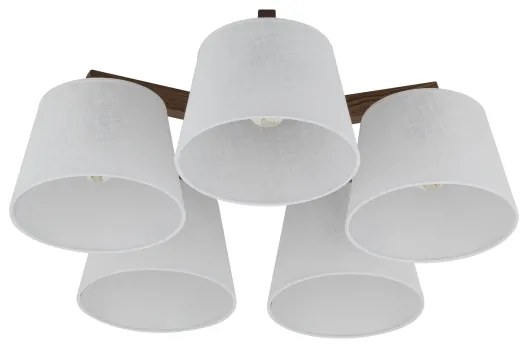 Brilagi - Prisadený luster LATTE 5xE27/15W/230V borovica/biela