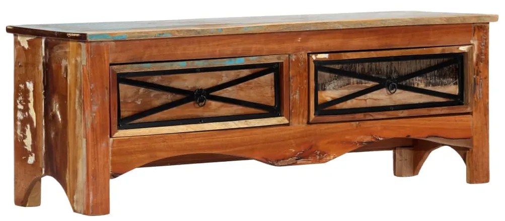 vidaXL TV stolík 120x30x40 cm masívne recyklované drevo