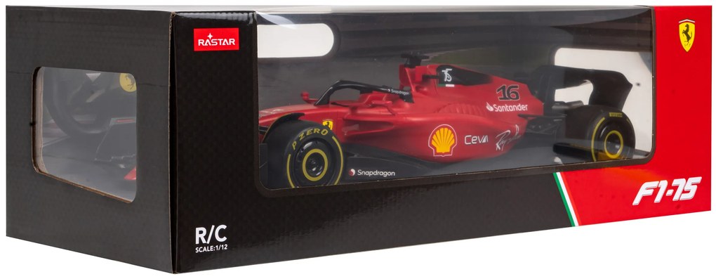 Ferrari F1 75 červený model RASTAR 1:12 pretekárske auto na diaľkové ovládanie + diaľkové ovládanie 2,4 GHz