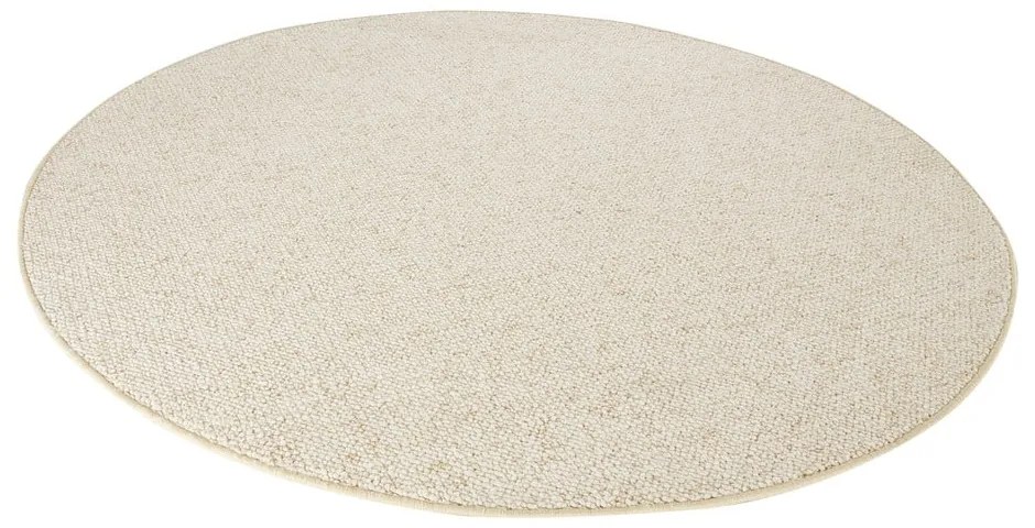 Krémový okrúhly koberec ø 200 cm Wolly – BT Carpet