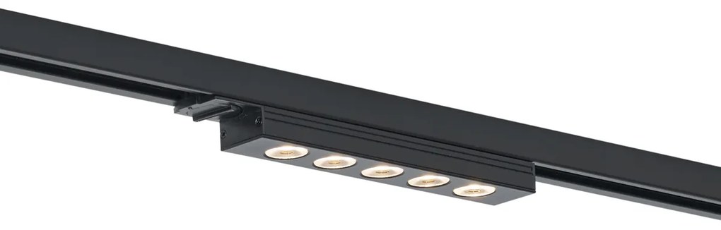 Moderné čierne stropné svietidlo pre 1-fázový koľajnicový systém 5W 370 lm 3000K - Iconic Tsiri