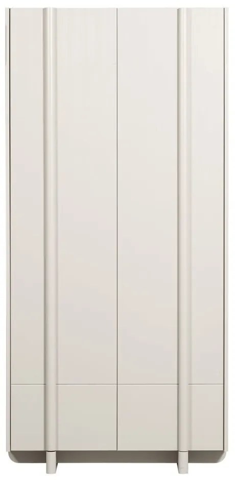 Krémovobiela modulárna skrinka z borovicového dreva 101x210 cm Basu – WOOOD