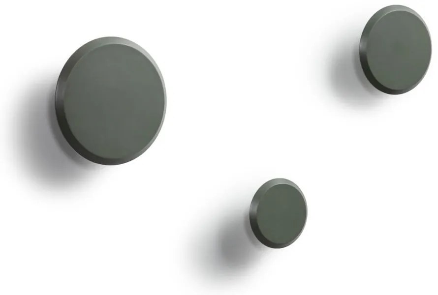 Sivozelené nástenné drevené háčiky v súprave 3 ks Nadua – Kave Home