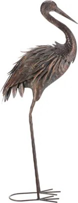 Kovová volavka v medenom dizajne 81 cm