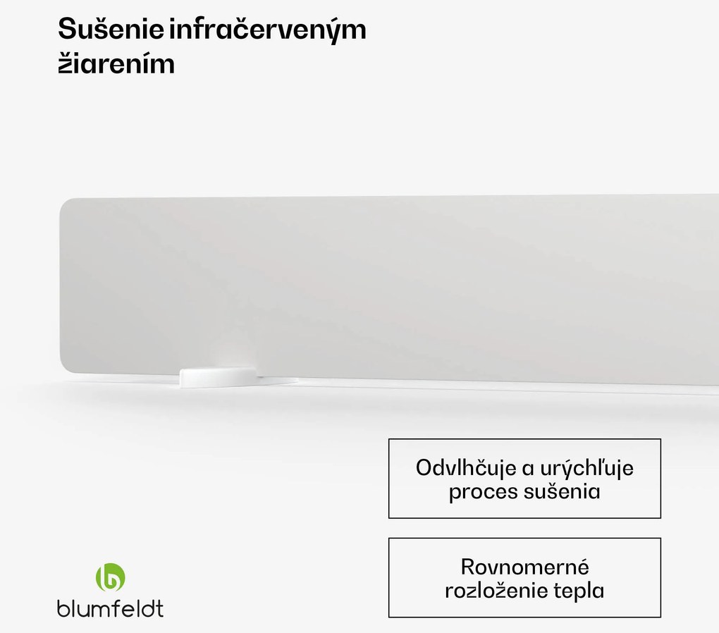 Blumfeldt Infračervený nástenný sušič DryWave, 50 W, suší farby a omietky, možnosť montáže na stenu