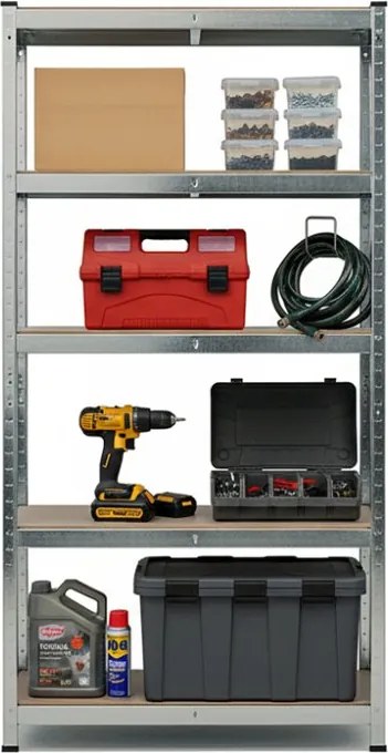 Regál 180x90x30 cm pozinkovaný 5-policový, nosnosť 875 kg