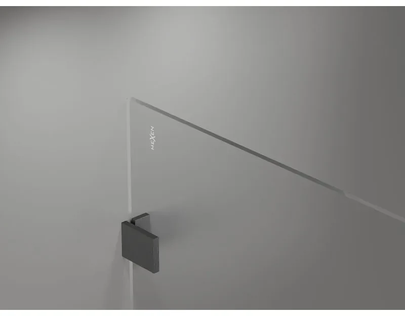 Mexen Lunar sprchová stena pravá 130 x 200 cm, 8mm číre sklo, brúsený grafit, 830-130-000-66-00-P