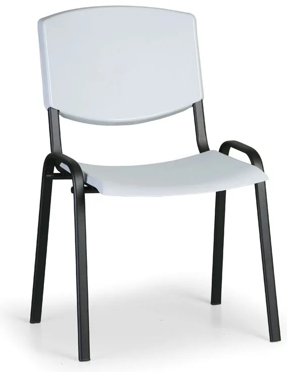 Konferenčná stolička Design - čierne nohy, sivá