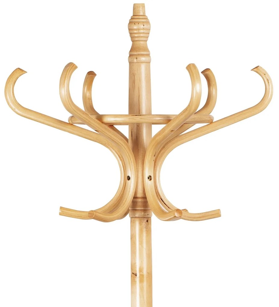 Drevený masívny vešiak prírodná, 185 cm