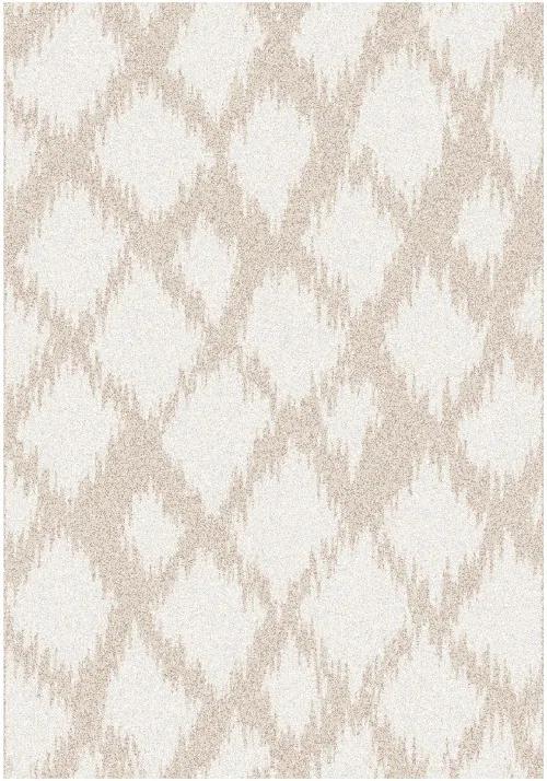 TEMPO KONDELA Libar koberec 67x120 cm krémová / biela