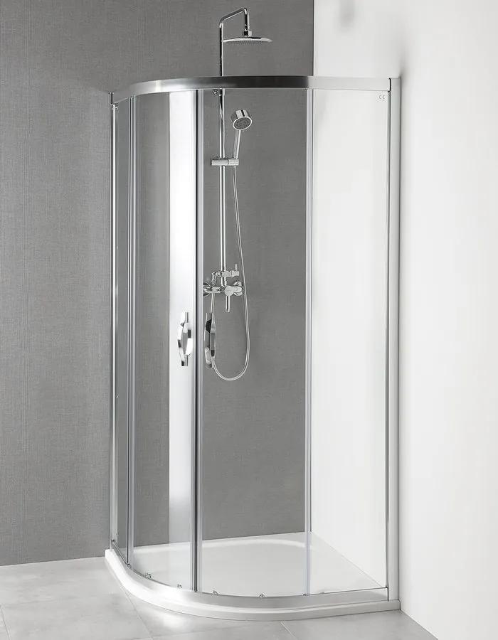 Gelco, AKCE štvrťkruhová sprchová zástena 900x900x1900mm, číre sklo, AG4290
