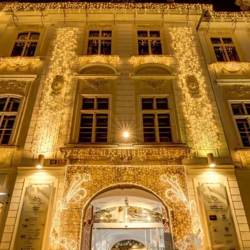 DECOLED LED světelná záclona, 1x5 m, teple bílá, 500 diod, IP67