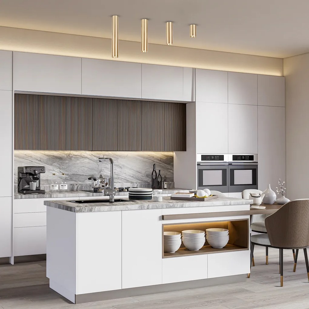 Stropné svietidlo Genesis, 1x zlaté kovové tienidlo, (10 cm)