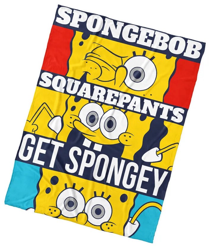 Detská deka Carbotex Sponge Bob Squarepants, 130 x170 cm