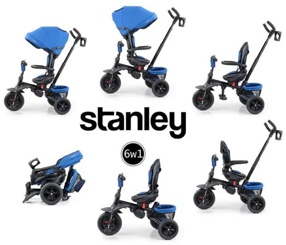 MILLY MALLY Detská trojkolka 6v1 Milly Mally Stanley navy-black