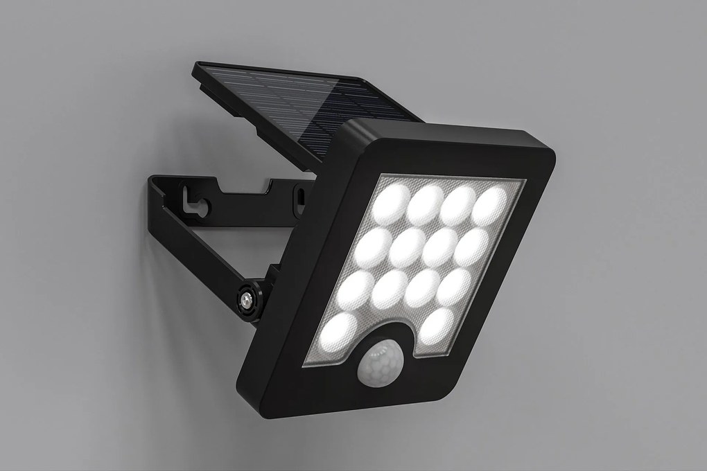 TOP LIGHT Svetlo nástenné Heleon PIR S, Čierna