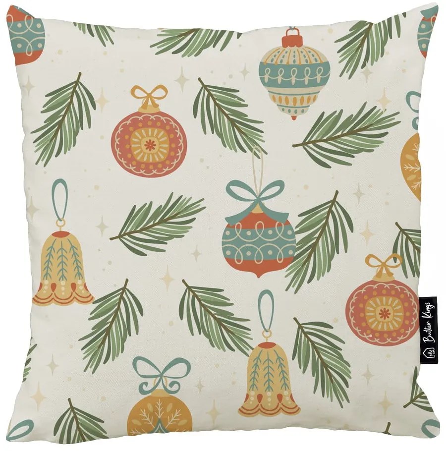 Obliečka na vankúš s vianočným motívom 45x45 cm Retro Cute Ornaments – Butter Kings