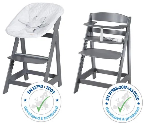 roba Detská vysoká stolička Born Up Zickzack 2 v 1 (antracitová) (100366796)