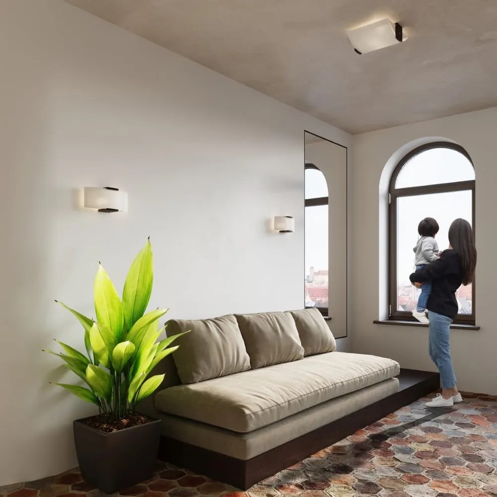 Biele nástenné svietidlo Eva – Sollux