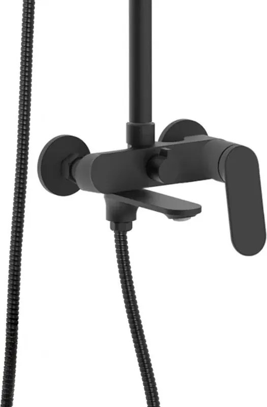 Rea Marco, sprchový set s vaňovou výlevkou, čierna matná, REA-P8545