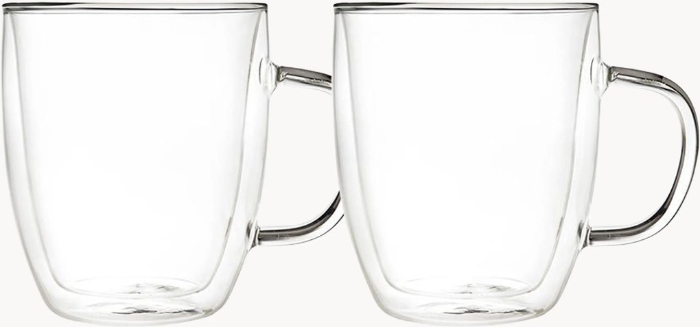 Dvojstenné sklenené šálky Aura, 2 ks