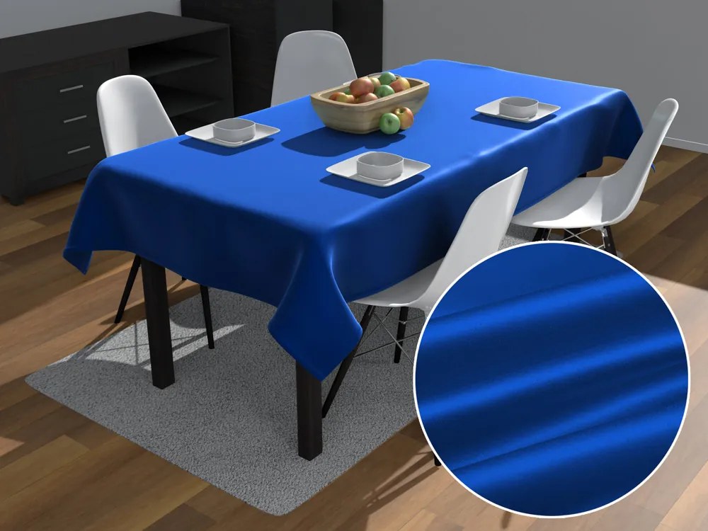 Biante Saténový obdĺžnikový obrus polyesterový Satén LUX-L053 Kráľovská modrá 140x220 cm