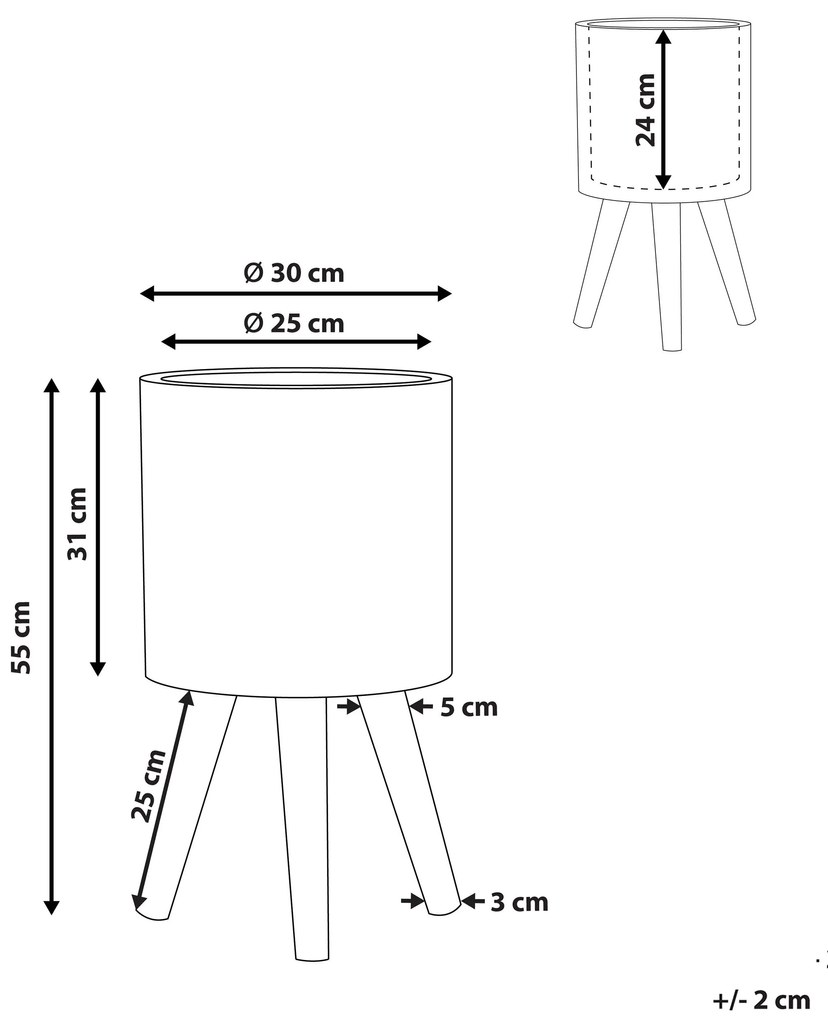 Stojanový kvetináč so sloním motívom ⌀ 25 cm ACHILIO Beliani