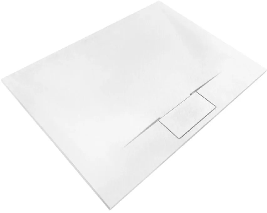 Vanička obdĺžniková Bazalt Long white 80x120