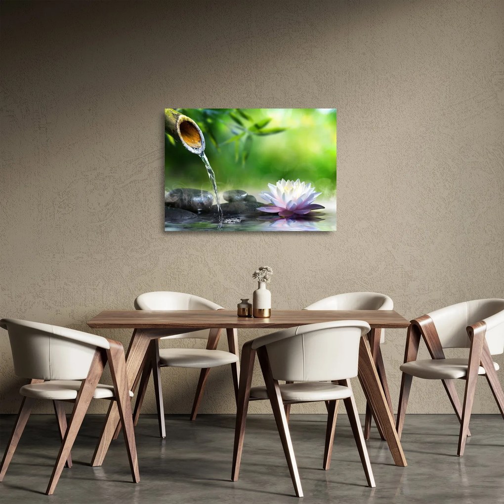 Sklenený obraz - Lotus (70x50 cm)