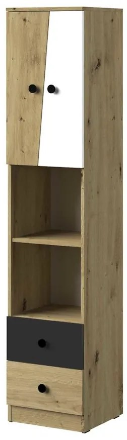 Regál Nero 05  40 – Čierna Mat