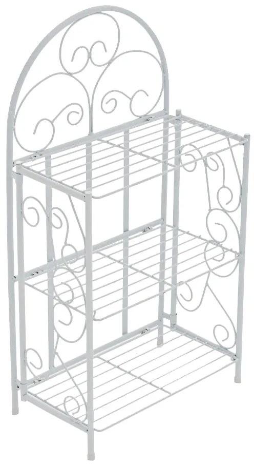 Kovová polica regál Sora - Biela