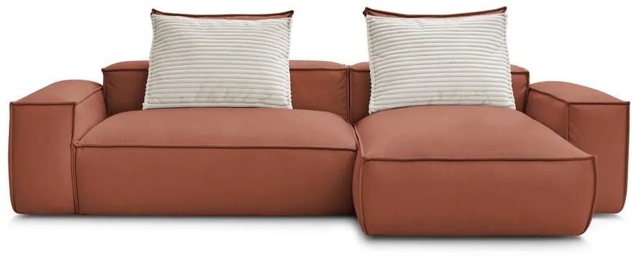 Tmavohnedá rohová pohovka z imitácie kože (variabilná) Boheme – Bobochic Paris