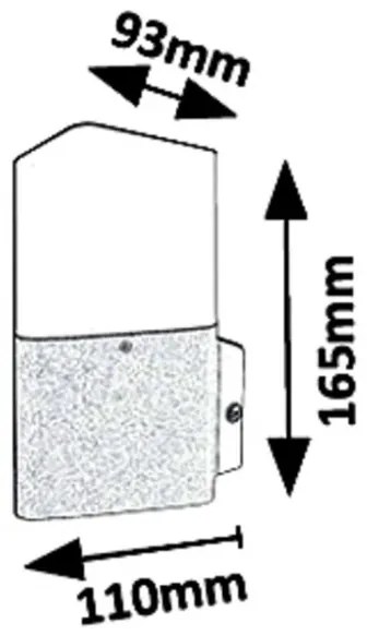 Rabalux 7988 - Vonkajšie nástenné svietidlo ZADAR 1xE27/15W/230V IP44