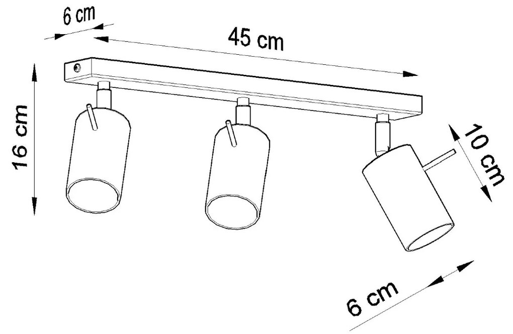 Stropné svietidlo RING 3 chróm