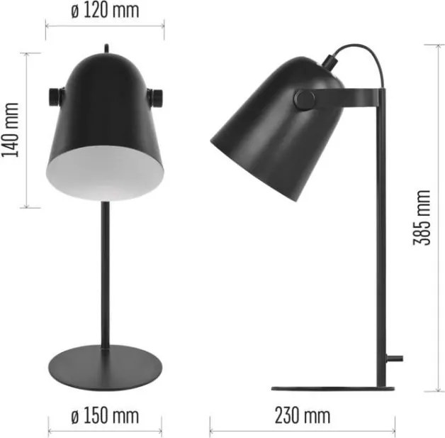 Stolná lampa Nina čierna