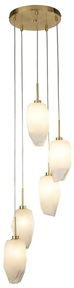 Searchlight 23146-5SB - Závesný luster ROCKY na lanku 5xG9/33W/230V